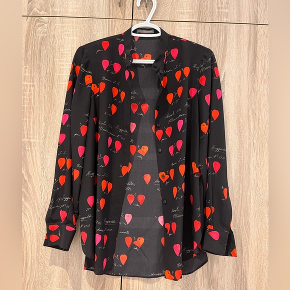 Alexander McQueen heart print blouse - Picture 1 of 5